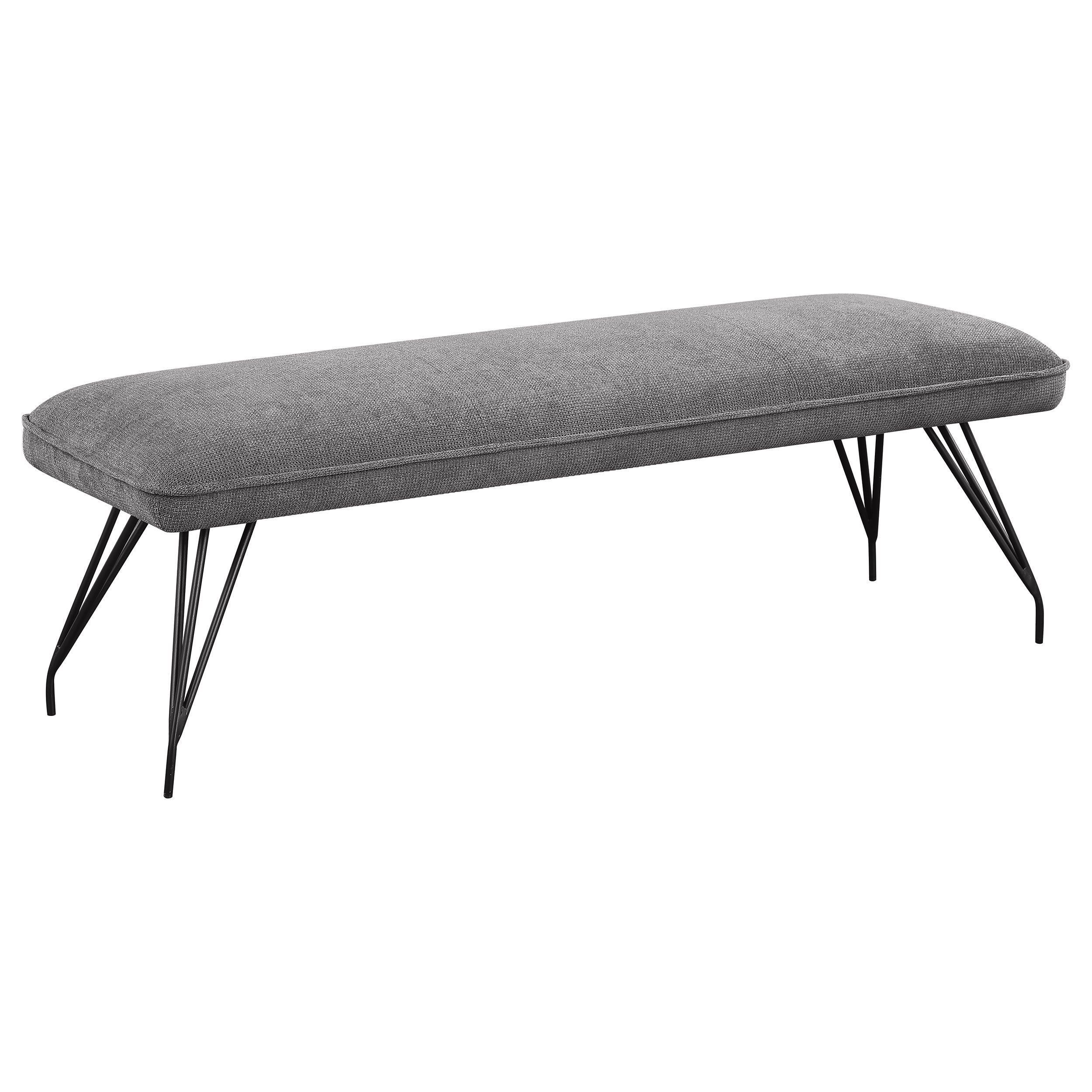 Best Furniture Outlet - Coaster - Dodson Fabric Upholstered Dining Bench Grey - 108487