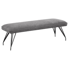 Best Furniture Outlet - Coaster - Dodson Fabric Upholstered Dining Bench Grey - 108487