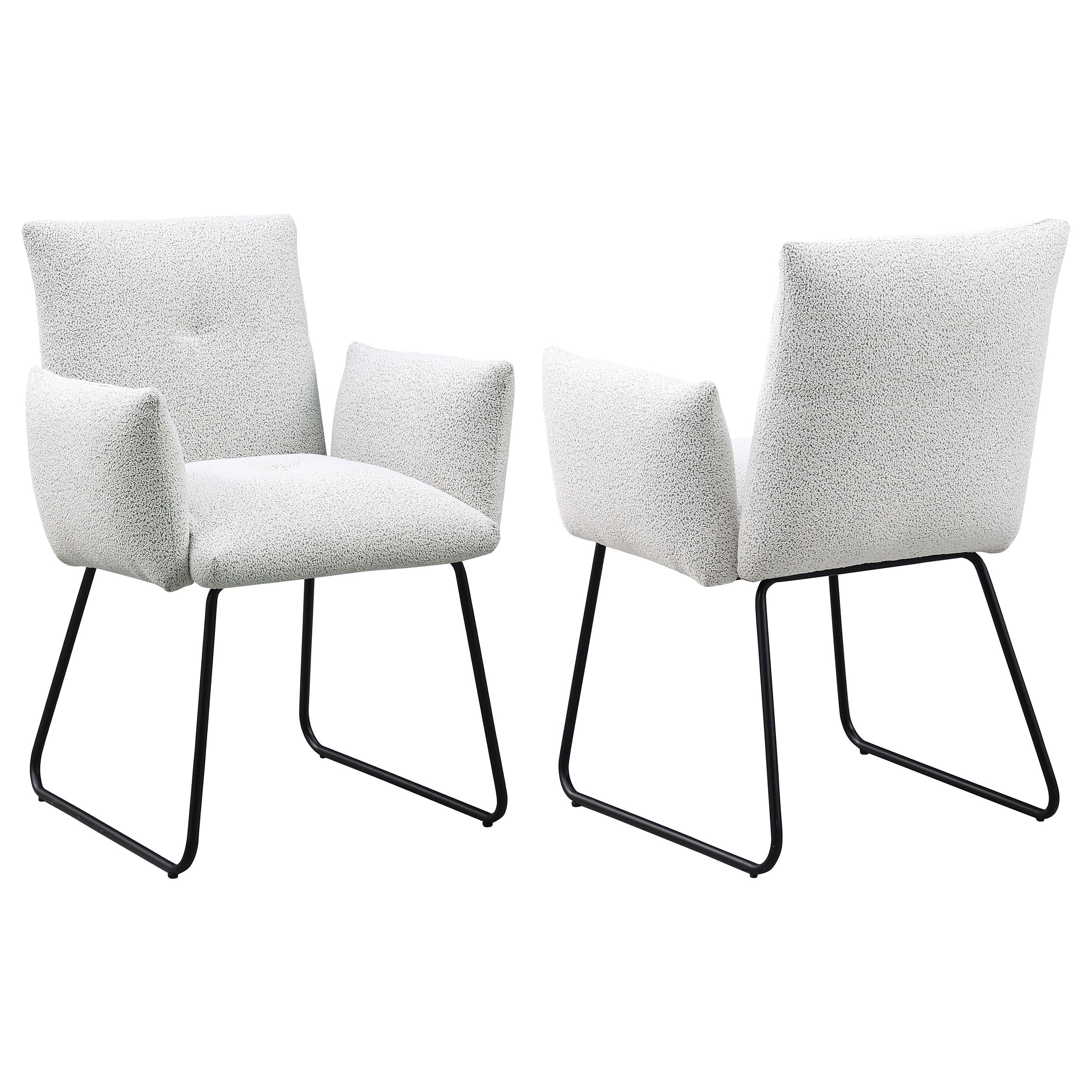 Best Furniture Outlet - Coaster - Ackland Upholstered Dining Side Chair Light Grey (Set of 2) - 108492