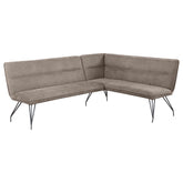 Best Furniture Outlet - Coaster - Dodson Fabric Upholstered L-Shaped Nook Dining Bench Taupe - 108496