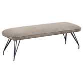 Best Furniture Outlet - Coaster - Dodson Fabric Upholstered Dining Bench Taupe - 108497