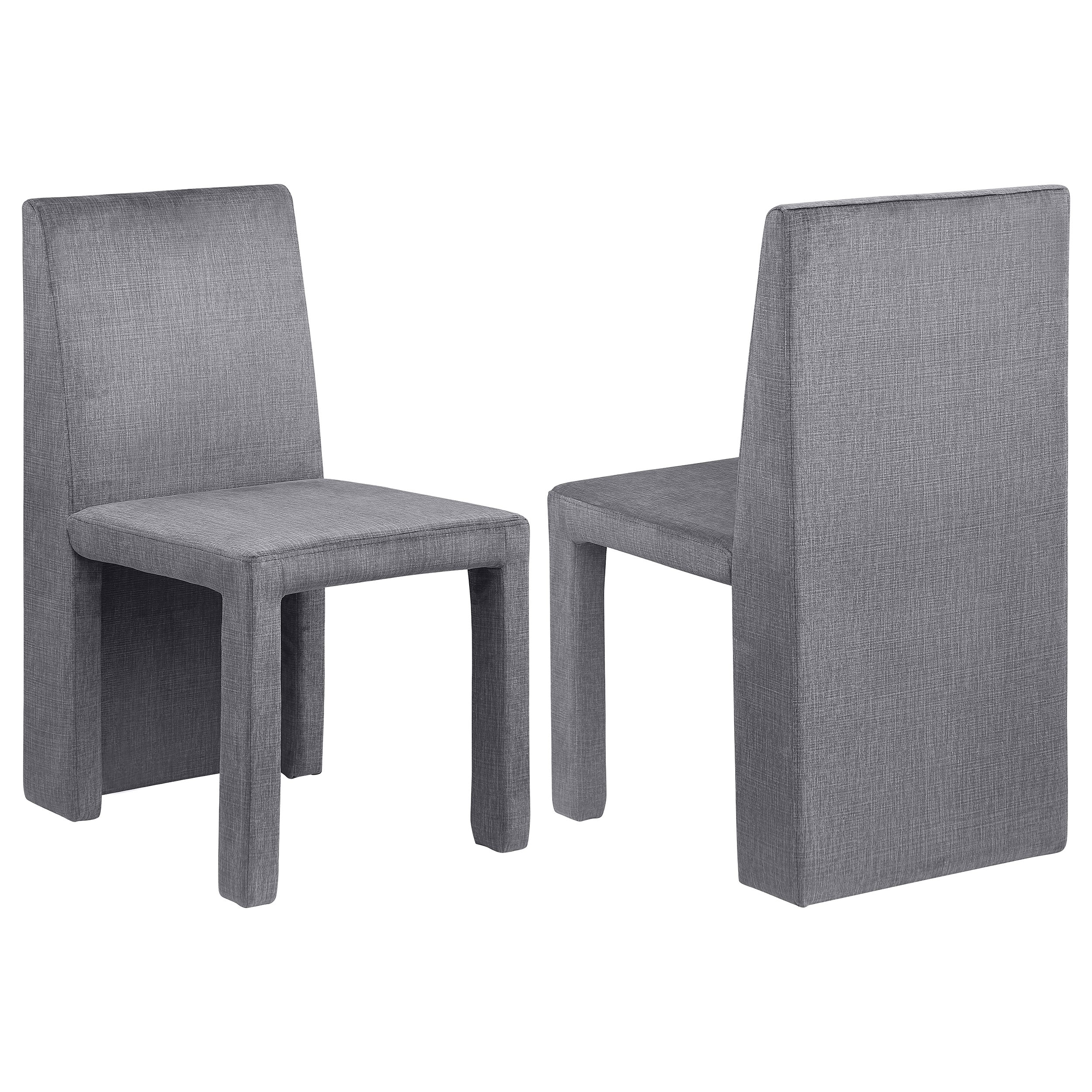 Best Furniture Outlet - Coaster - Tordera Velvet Upholstered Dining Side Chair Grey (Set of 2) - 108512