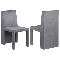 Best Furniture Outlet - Coaster - Tordera Velvet Upholstered Dining Side Chair Grey (Set of 2) - 108512
