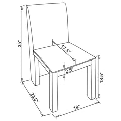 Tordera Velvet Upholstered Dining Side Chair Grey (Set of 2)