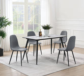 Best Furniture Outlet - Coaster - Dennison 5-piece Rectangular Dining Table Set Grey - 108531-S5