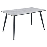 Best Furniture Outlet - Coaster - Dennison Rectangular 55-inch Ceramic Top Dining Table Grey - 108531