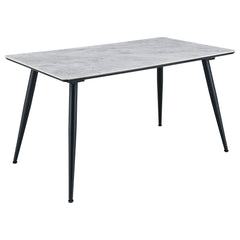 Best Furniture Outlet - Coaster - Dennison Rectangular 55-inch Ceramic Top Dining Table Grey - 108531