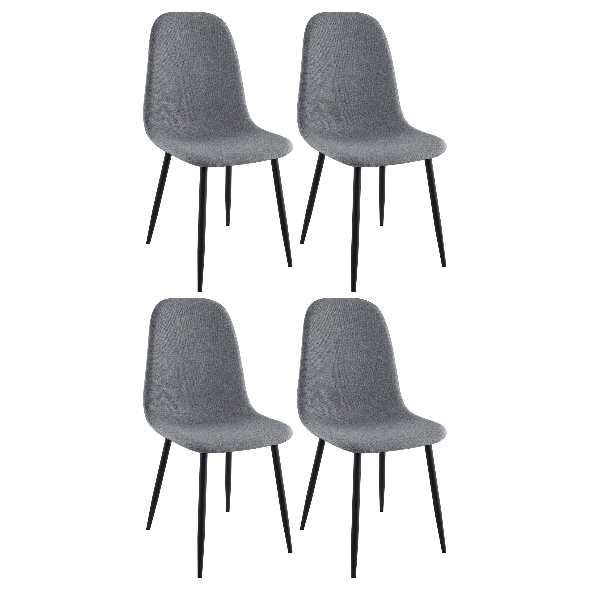 Best Furniture Outlet - Coaster - Dennison Upholstered Dining Side Chair Grey (Set of 4) - 108532