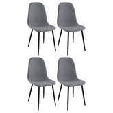 Best Furniture Outlet - Coaster - Dennison Upholstered Dining Side Chair Grey (Set of 4) - 108532