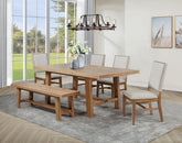 Best Furniture Outlet - Coaster - Middleton 6-piece Extension Leaf Dining Set Brown and Beige - 108540-S6