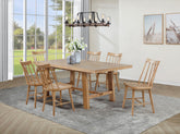 Best Furniture Outlet - Coaster - Middleton 7-piece Extension Leaf Dining Set Natural Brown - 108540-S7N