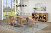 Best Furniture Outlet - Coaster - Middleton 7-piece Extension Leaf Dining Set Natural Brown - 108540-S7N