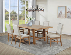 Best Furniture Outlet - Coaster - Middleton 7-piece Extension Leaf Dining Set Brown and Beige - 108540-S7