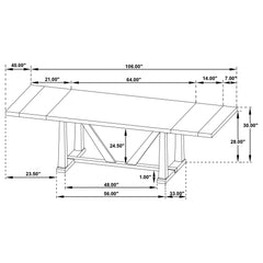 Middleton 10-piece Extension Leaf Dining Set Brown and Black