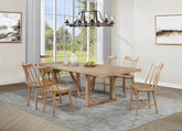 Best Furniture Outlet - Coaster - Middleton 7-piece Extension Leaf Dining Set Natural Brown - 108541-S7N