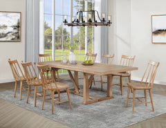 Best Furniture Outlet - Coaster - Middleton 9-piece Extension Leaf Dining Set Natural Brown - 108541-S9N