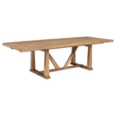 Best Furniture Outlet - Coaster - Middleton 106-inch Extension Leaf Dining Table Natural Brown - 108541