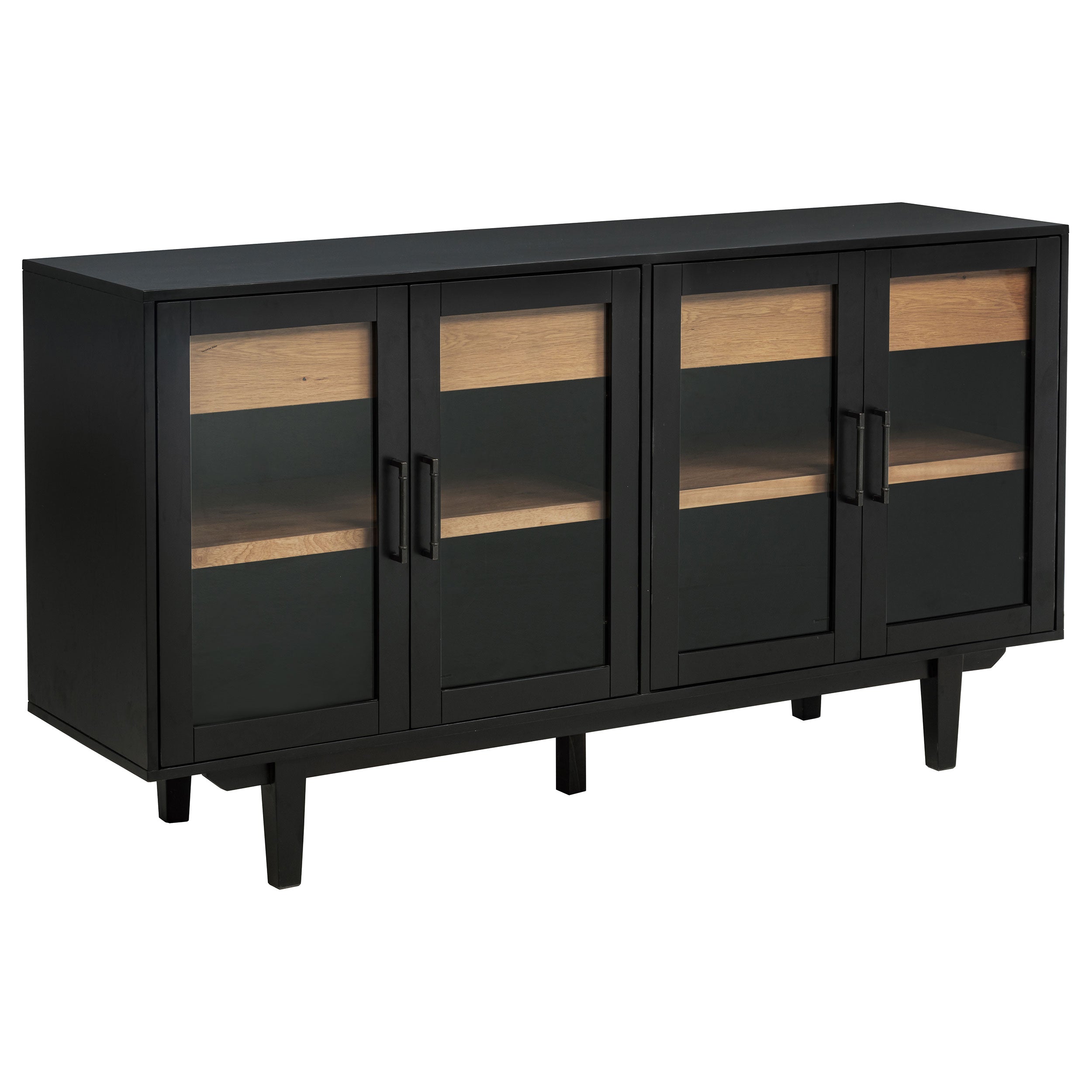 Best Furniture Outlet - Coaster - Middleton 4-door Sideboard Server with Dual Drawers Black - 108545BLK