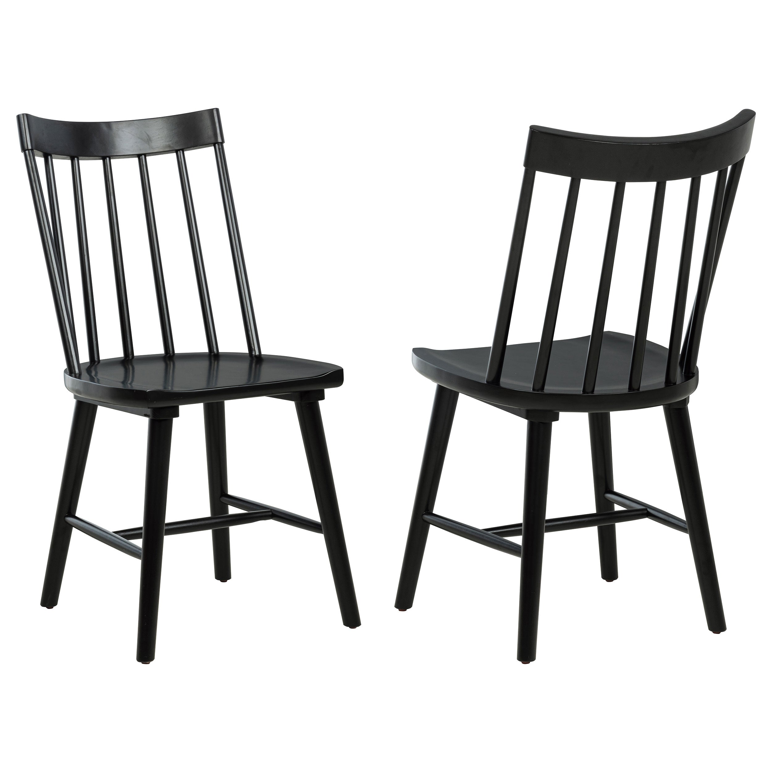 Best Furniture Outlet - Coaster - Middleton Solid Wood Dining Side Chair Black (Set of 2) - 108546BLK