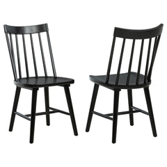 Best Furniture Outlet - Coaster - Middleton Solid Wood Dining Side Chair Black (Set of 2) - 108546BLK