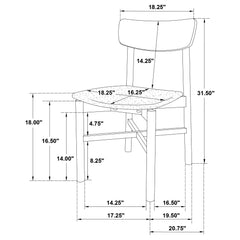 Parkridge 7-piece 59-inch Wood Dining Set Natural Walnut