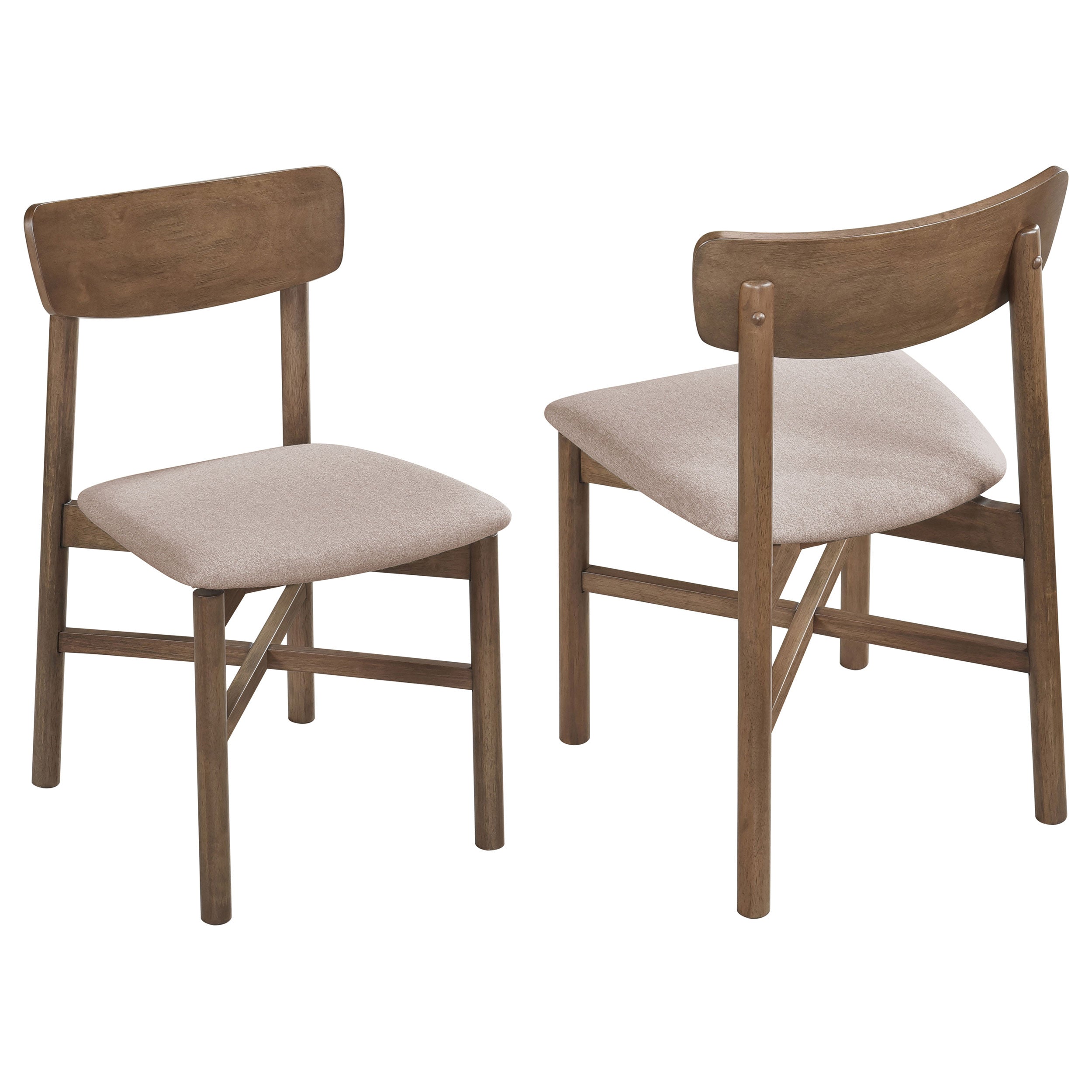 Best Furniture Outlet - Coaster - Parkridge Dining Side Chair Natural Walnut (Set of 2) - 108562