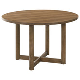 Best Furniture Outlet - Coaster - Crestmore 46-inch Round Wood Dining Table Walnut - 108570