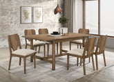 Best Furniture Outlet - Coaster - Crestmore 7-piece Rectangular Dining Table Set Walnut - 108571-S7