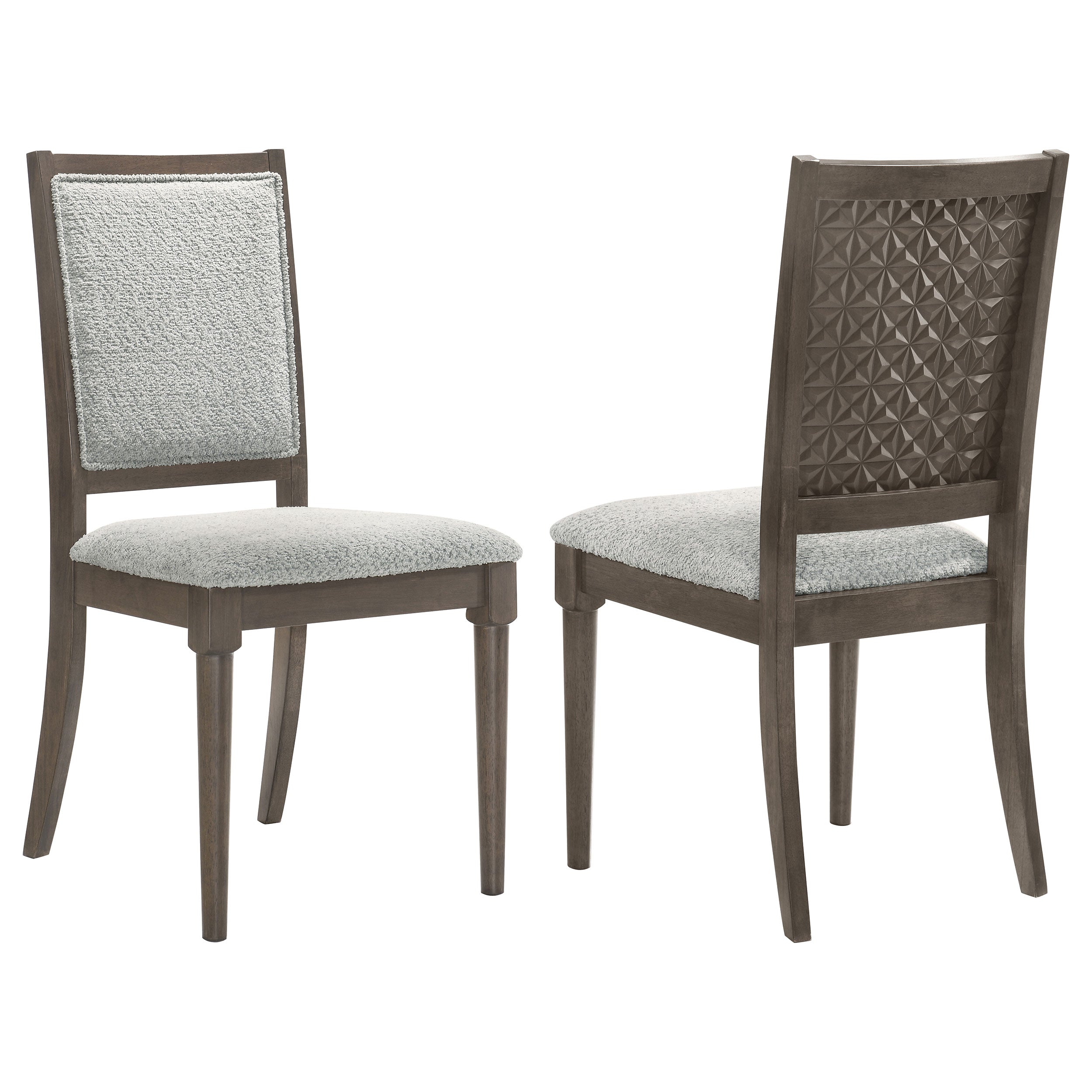 Best Furniture Outlet - Coaster - Onslow Upholstered Dining Side Chair Dark Brown (Set of 2) - 108622