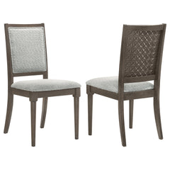 Best Furniture Outlet - Coaster - Onslow Upholstered Dining Side Chair Dark Brown (Set of 2) - 108622