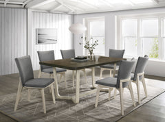 Best Furniture Outlet - Coaster - Biloxi 7-piece 71-inch Rectangular Dining Set Greyish Brown - 108681-S7