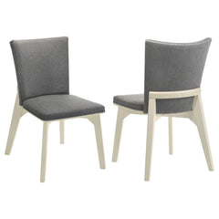 Best Furniture Outlet - Coaster - Biloxi Upholstered Dining Side Chair Grey (Set of 2) - 108682