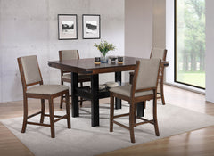 Best Furniture Outlet - Coaster - Patterson 5-piece Counter Height Dining Set Mango Oak - 108888-S5