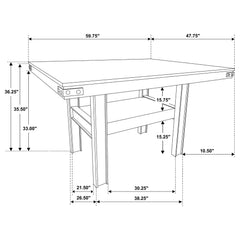 Patterson 60-inch Counter Height Dining Table Mango Oak