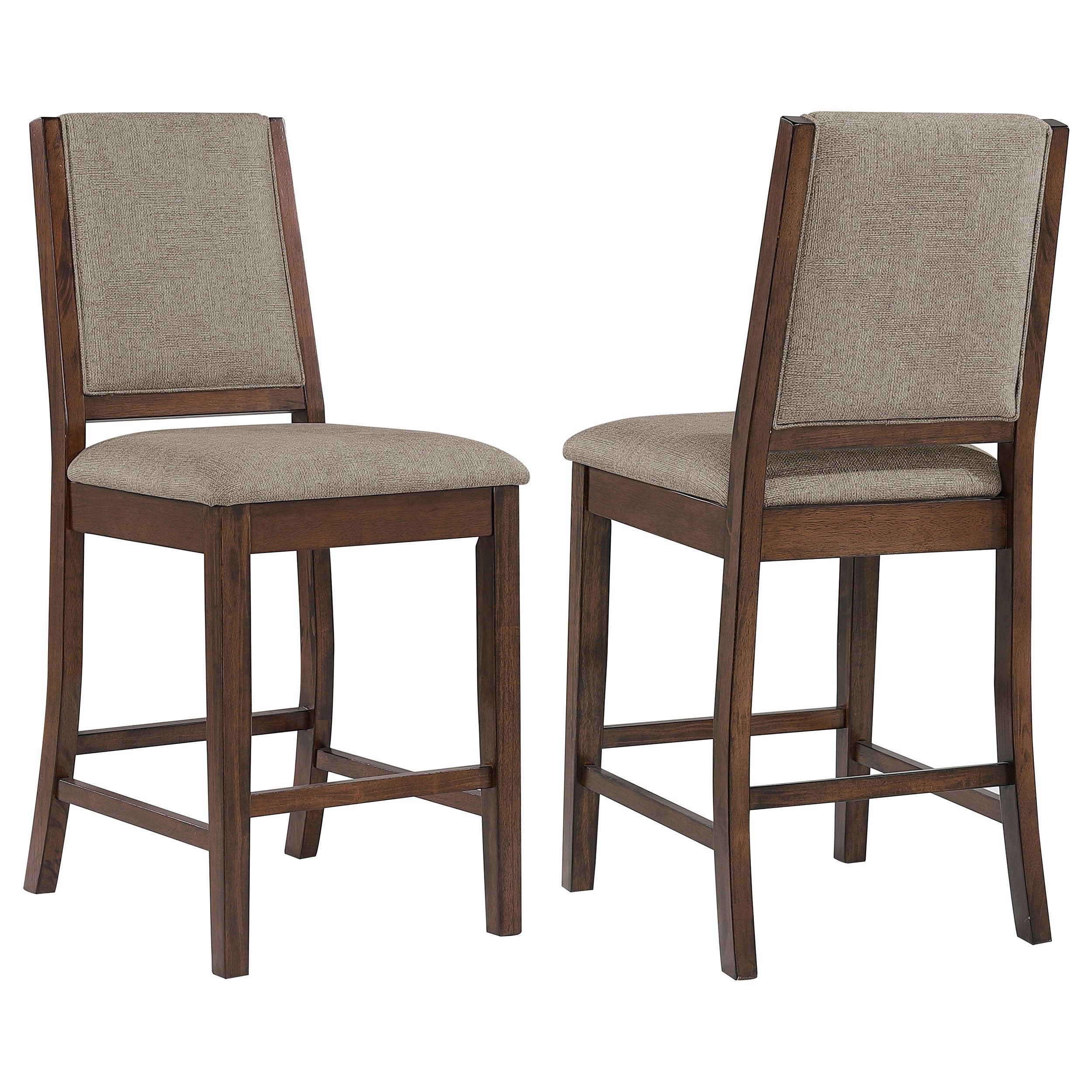Best Furniture Outlet - Coaster - Patterson Upholstered Counter Chair Mango Oak (Set of 2) - 108889