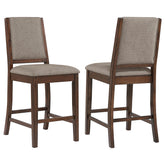 Best Furniture Outlet - Coaster - Patterson Upholstered Counter Chair Mango Oak (Set of 2) - 108889