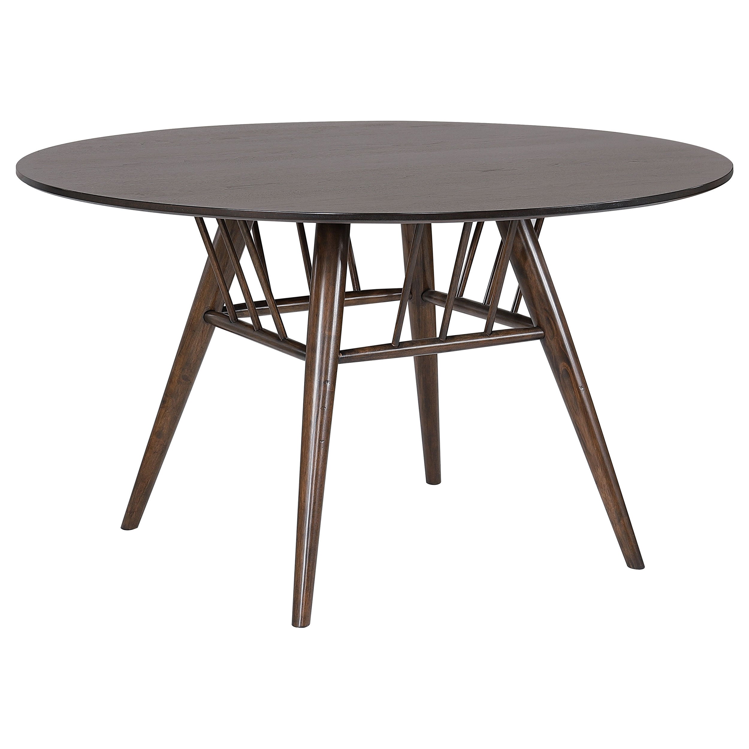 Best Furniture Outlet - Coaster - Everton Round 53-inch Wood Dining Table Dark Walnut - 108891