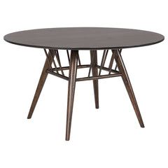 Best Furniture Outlet - Coaster - Everton Round 53-inch Wood Dining Table Dark Walnut - 108891