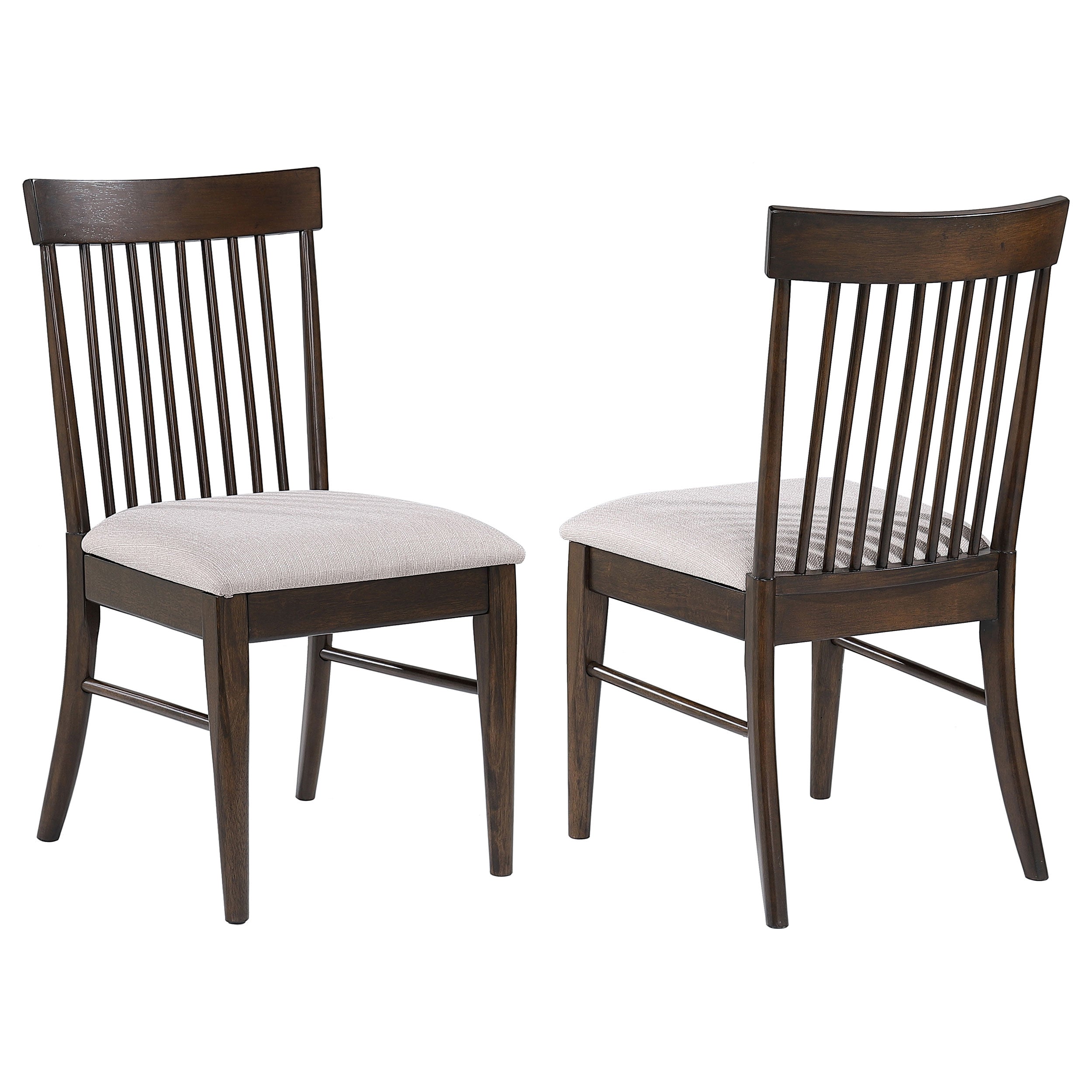 Best Furniture Outlet - Coaster - Everton Wood Dining Side Chair Dark Walnut (Set of 2) - 108892