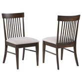 Best Furniture Outlet - Coaster - Everton Wood Dining Side Chair Dark Walnut (Set of 2) - 108892
