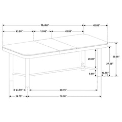 Arini 9-piece Extension Leaf Dining Table Set Black