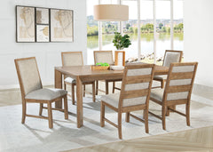 Best Furniture Outlet - Coaster - Bruner 7-piece 72-inch Rectangular Dining Set Natural Brown - 109101-S7