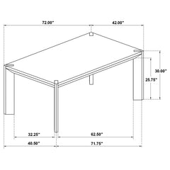 Bruner 72-inch Rectangular Wood Dining Table Natural Brown