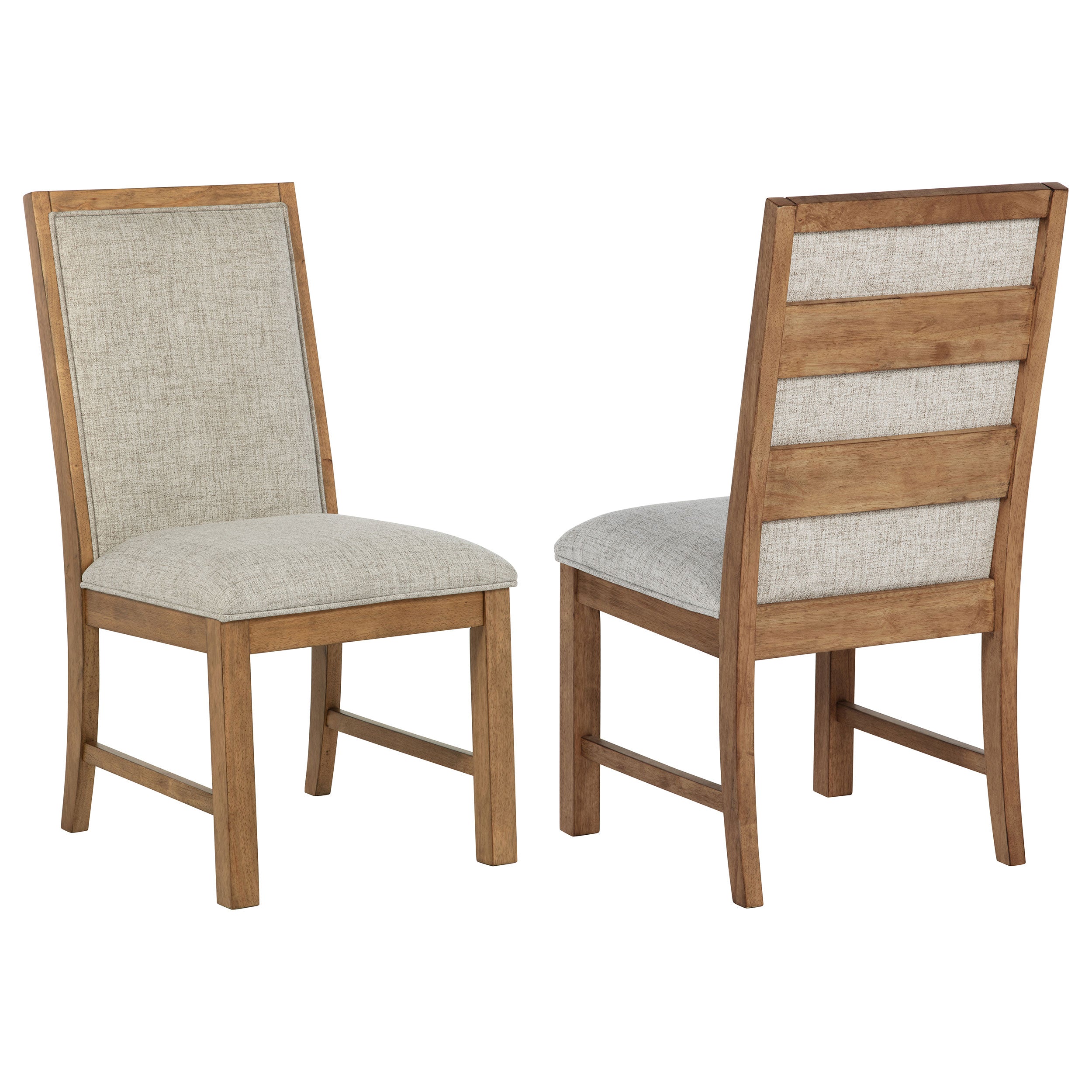 Best Furniture Outlet - Coaster - Bruner Upholstered Side Chair Natural Brown (Set of 2) - 109102