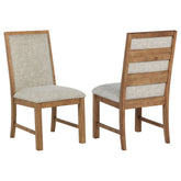 Best Furniture Outlet - Coaster - Bruner Upholstered Side Chair Natural Brown (Set of 2) - 109102