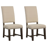 Best Furniture Outlet - Coaster - Twain Upholstered Dining Side Chair Beige (Set of 2) - 109143