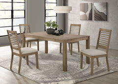 Best Furniture Outlet - Coaster - Scottsdale 5-piece Rectangular Dining Set Brown Washed - 109181-S5