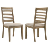 Best Furniture Outlet - Coaster - Scottsdale Wood Dining Side Chair Washed Brown (Set of 2) - 109182