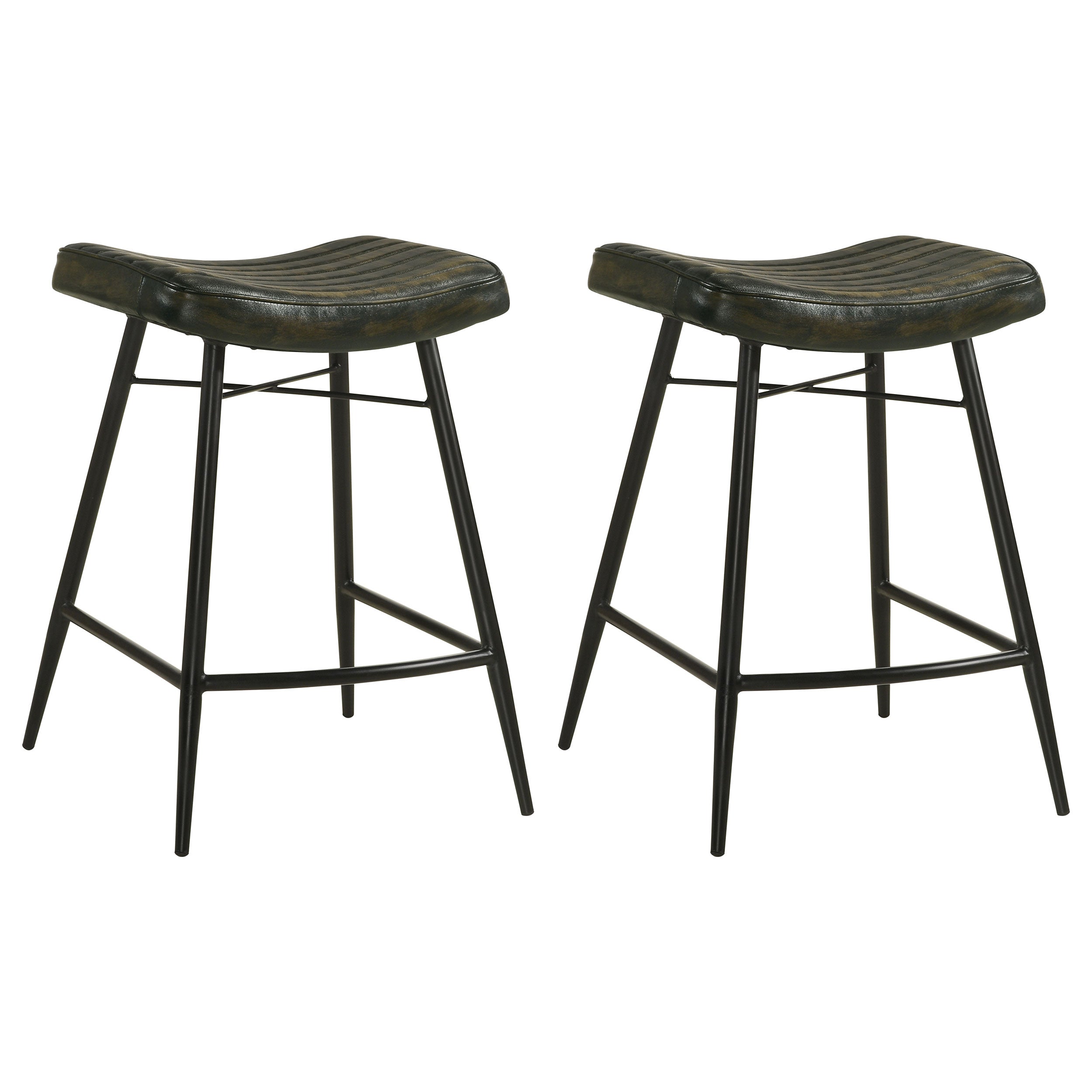 Best Furniture Outlet - Coaster - Bayu Leather Upholstered Counter Stool Espresso (Set of 2) - 109258