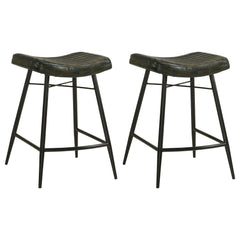 Best Furniture Outlet - Coaster - Bayu Leather Upholstered Counter Stool Espresso (Set of 2) - 109258